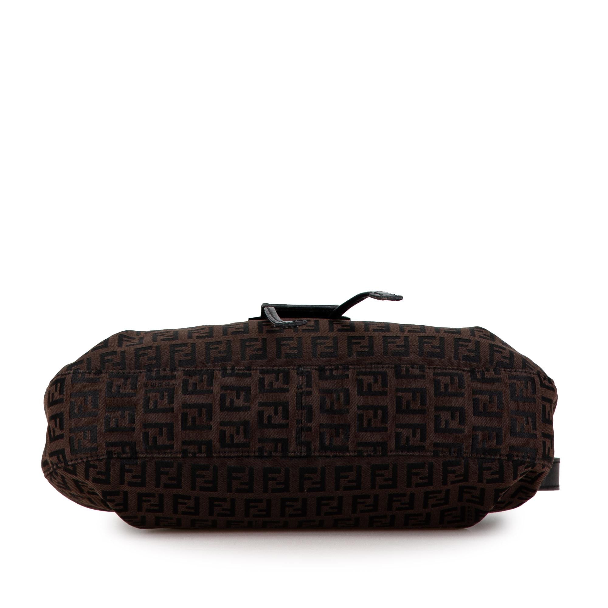 Fendi Zucchino Canvas Flap Shoulder Bag (SHG-lKn300)