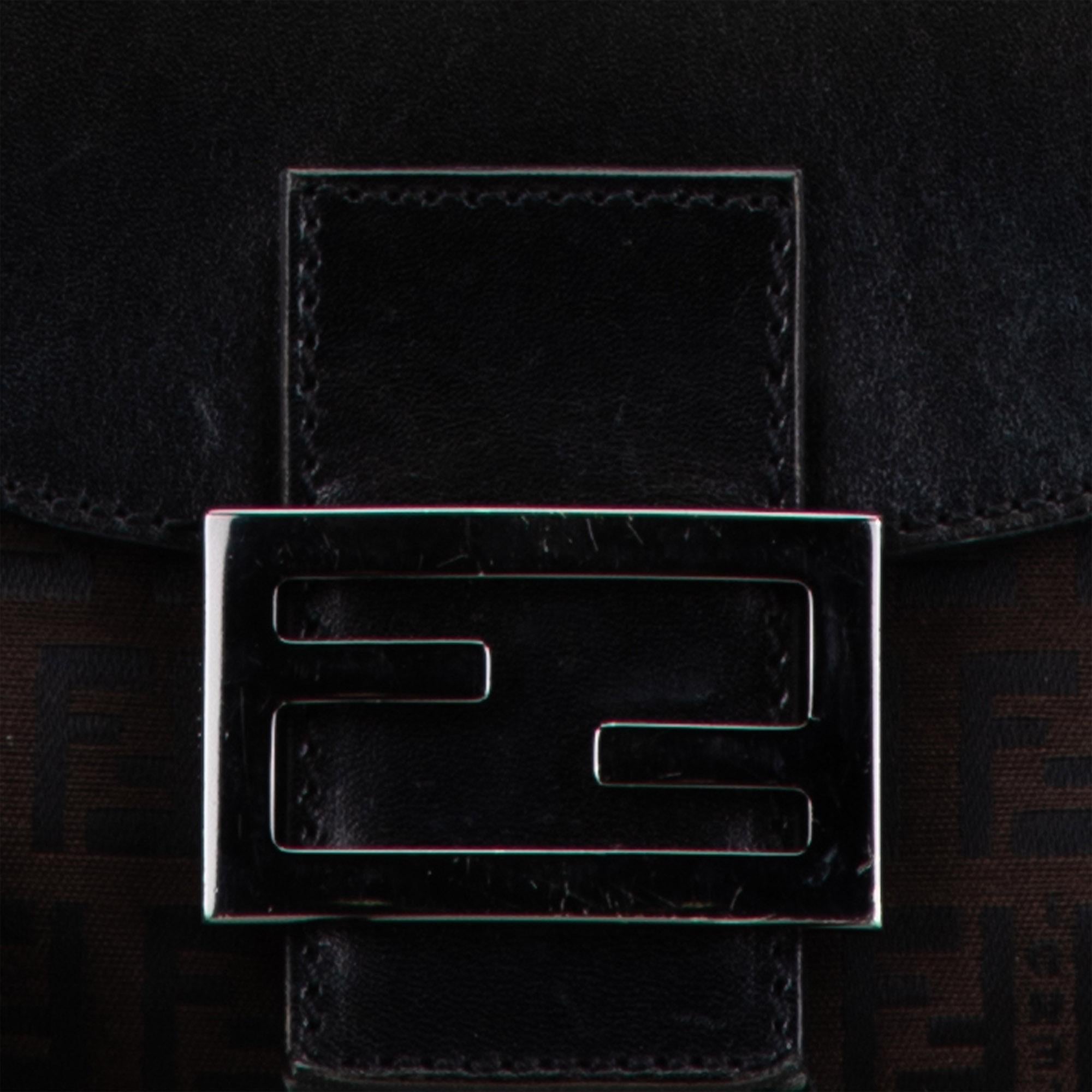Fendi Zucchino Canvas Flap Shoulder Bag (SHG-lKn300)