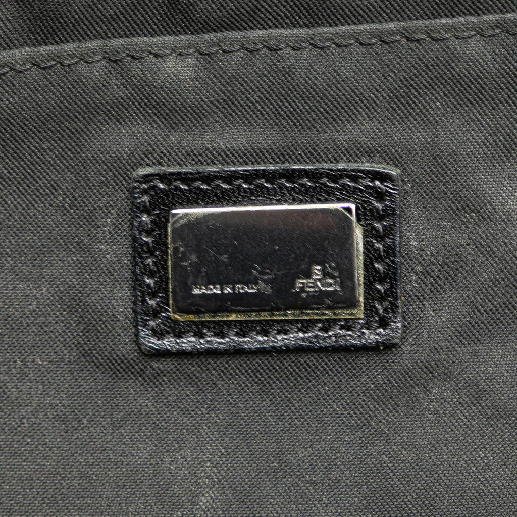 Fendi Zucchino Canvas Flap Shoulder Bag (SHG-lKn300)