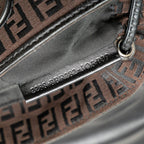 Fendi Zucchino Canvas Flap Shoulder Bag (SHG-lKn300)