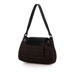 Fendi Zucchino Canvas Flap Shoulder Bag (SHG-lKn300)