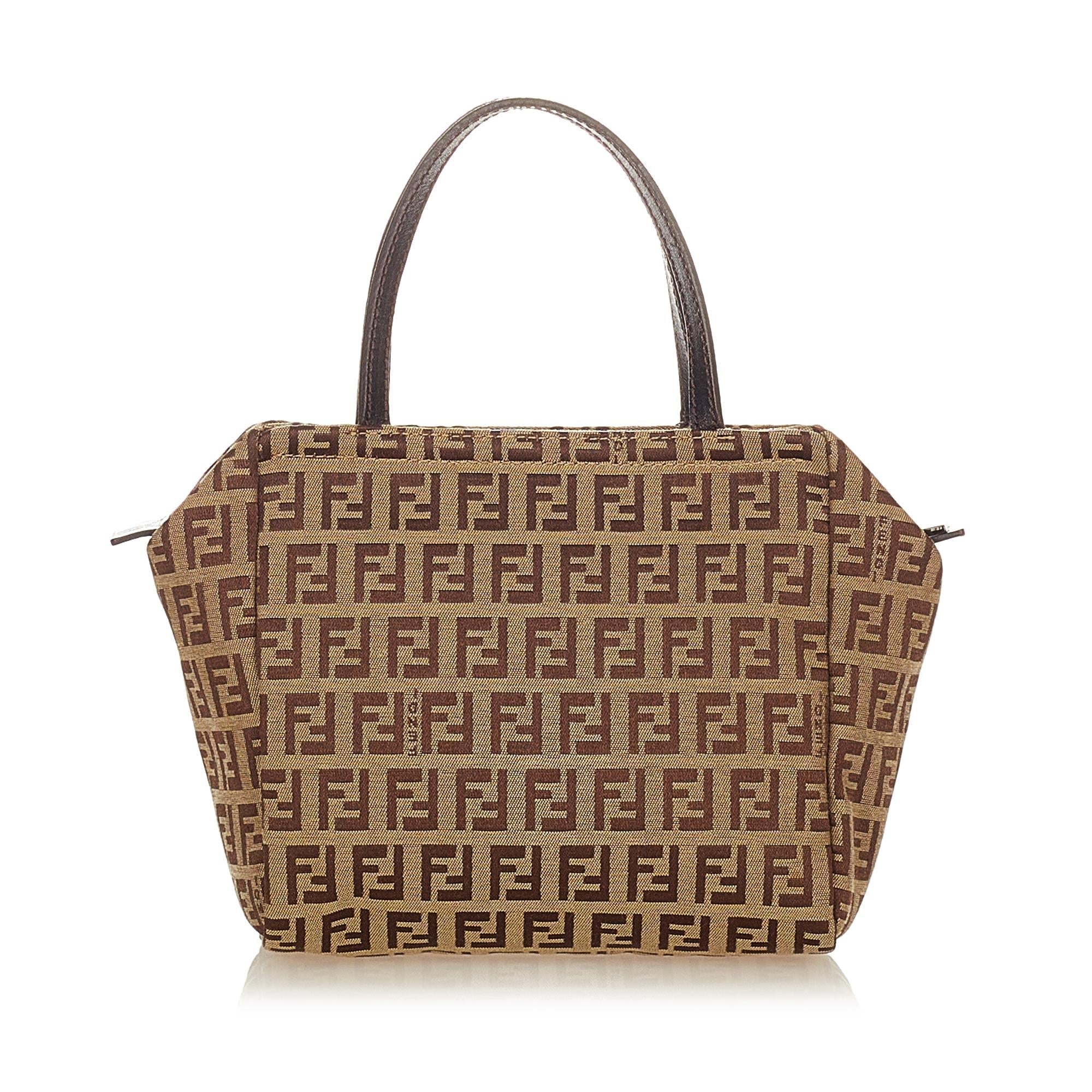 Fendi Zucchino Canvas Handbag (SHG-26432)