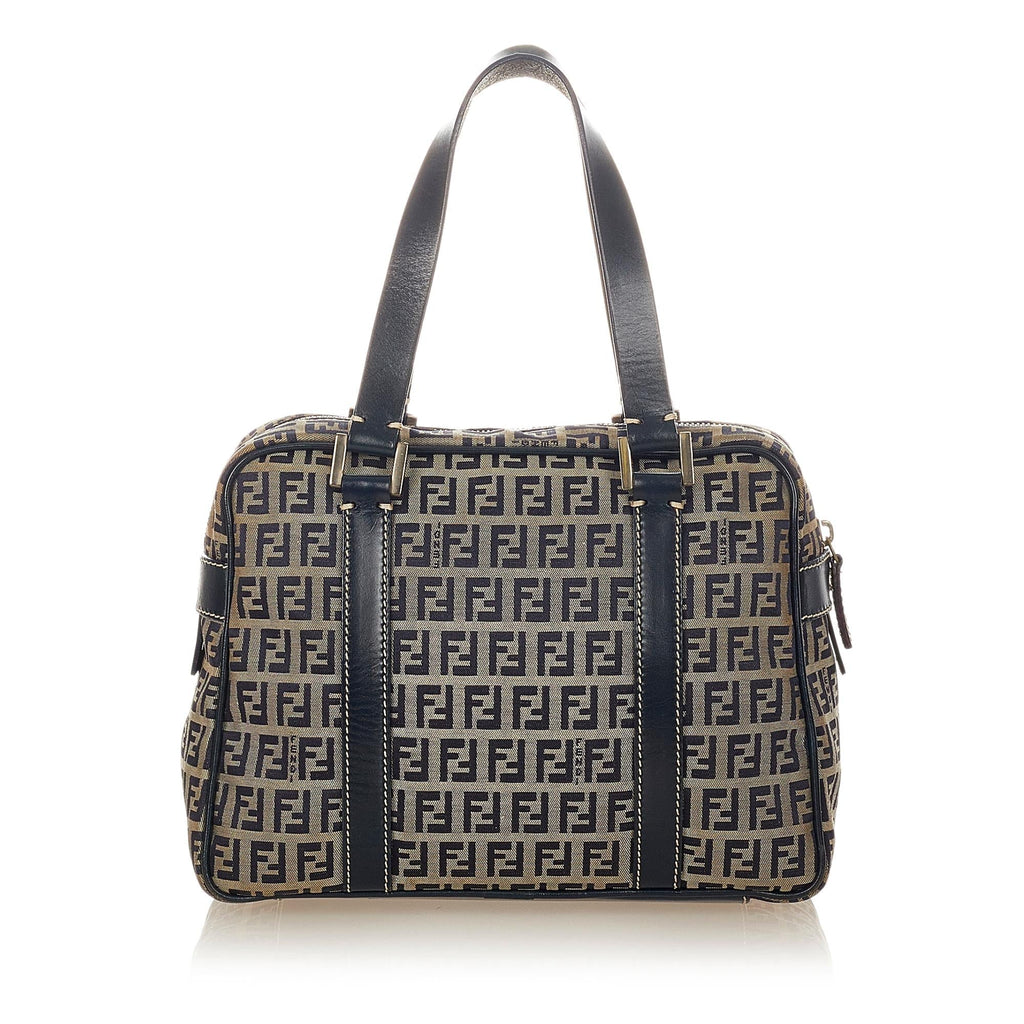 Fendi Zucchino Canvas Handbag (SHG-26622)