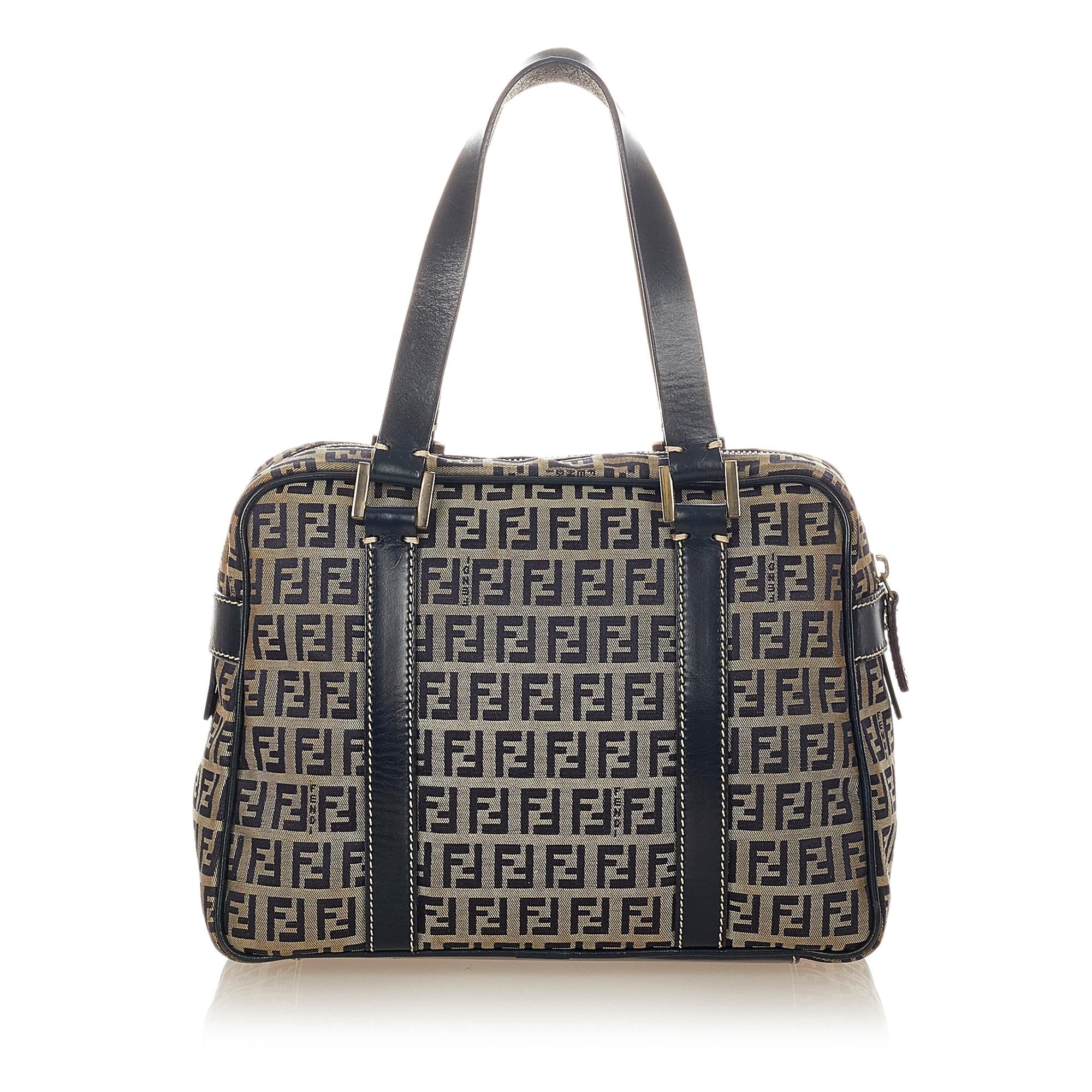 Fendi Zucchino Canvas Handbag (SHG-26622)