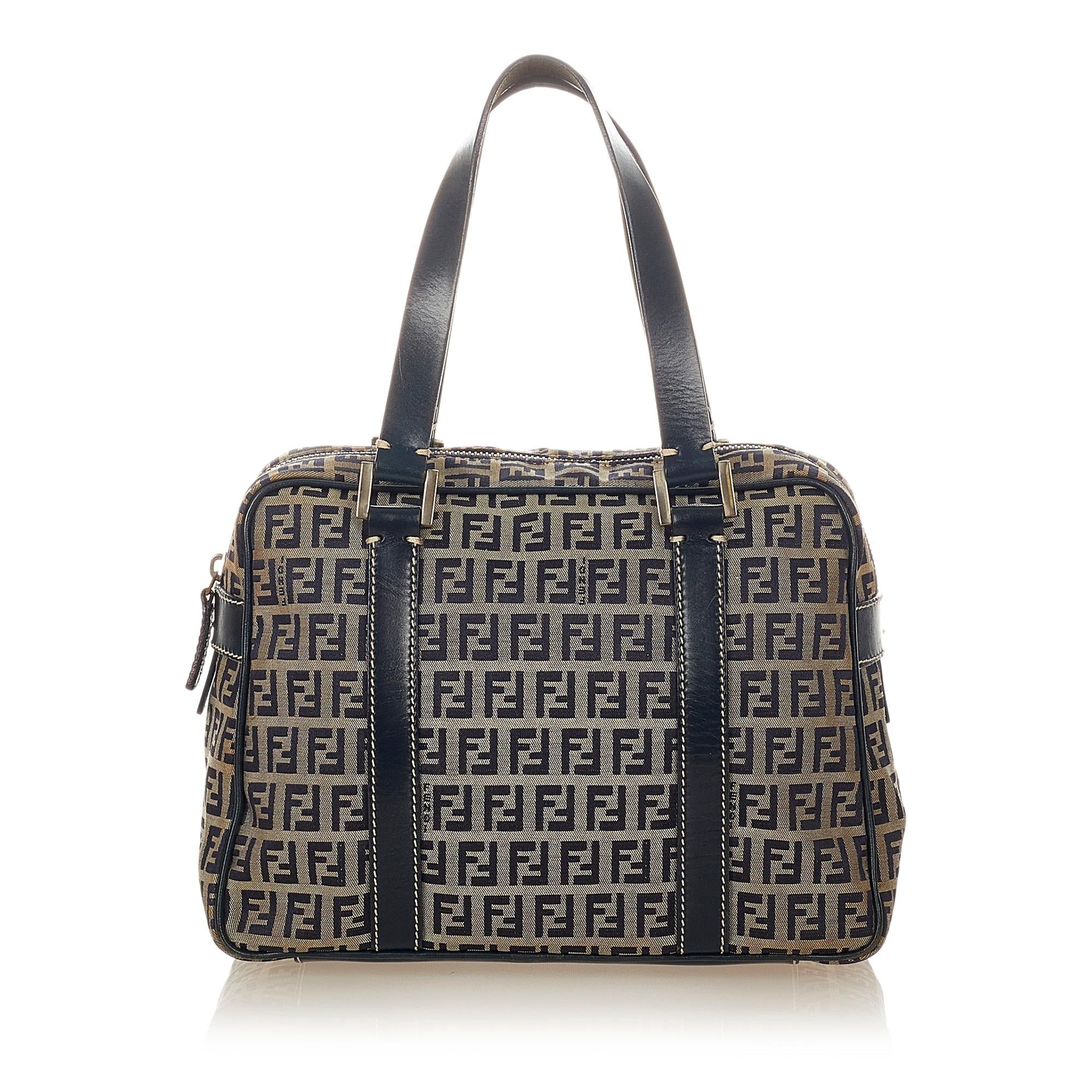 Fendi Zucchino Canvas Handbag (SHG-26622)