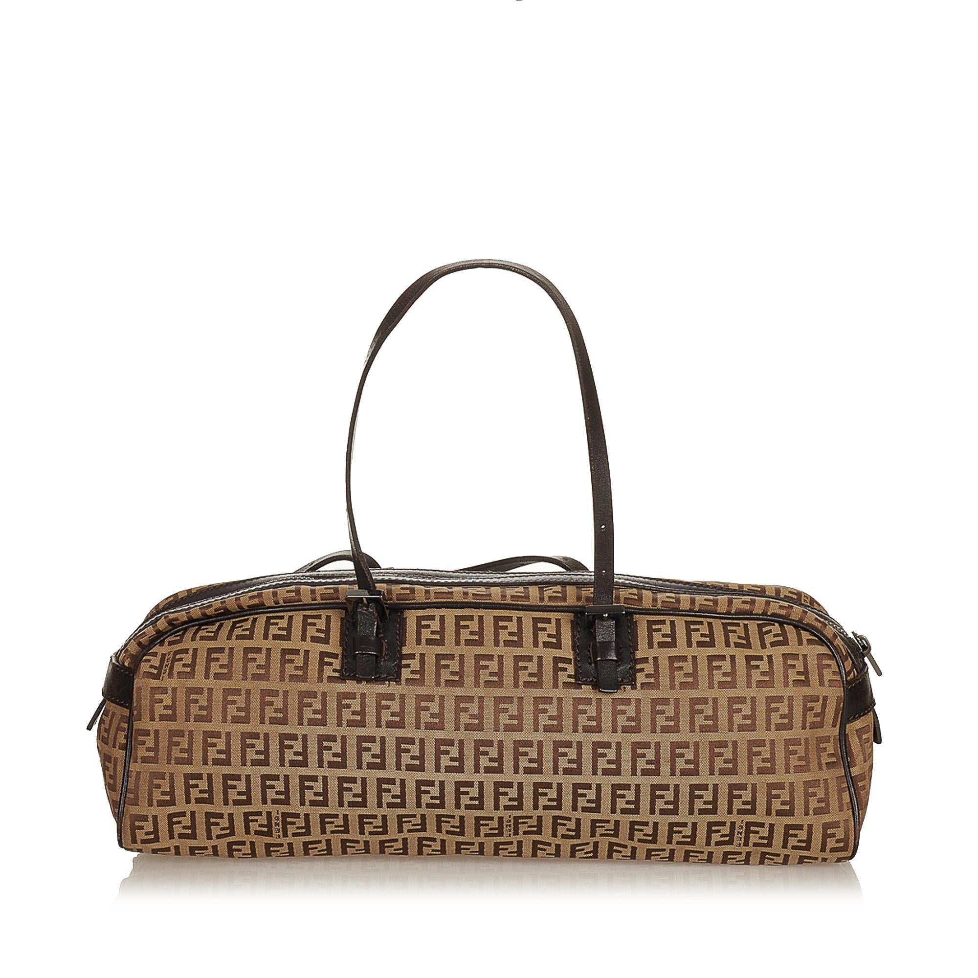 Fendi Zucchino Canvas Handbag (SHG-26783)