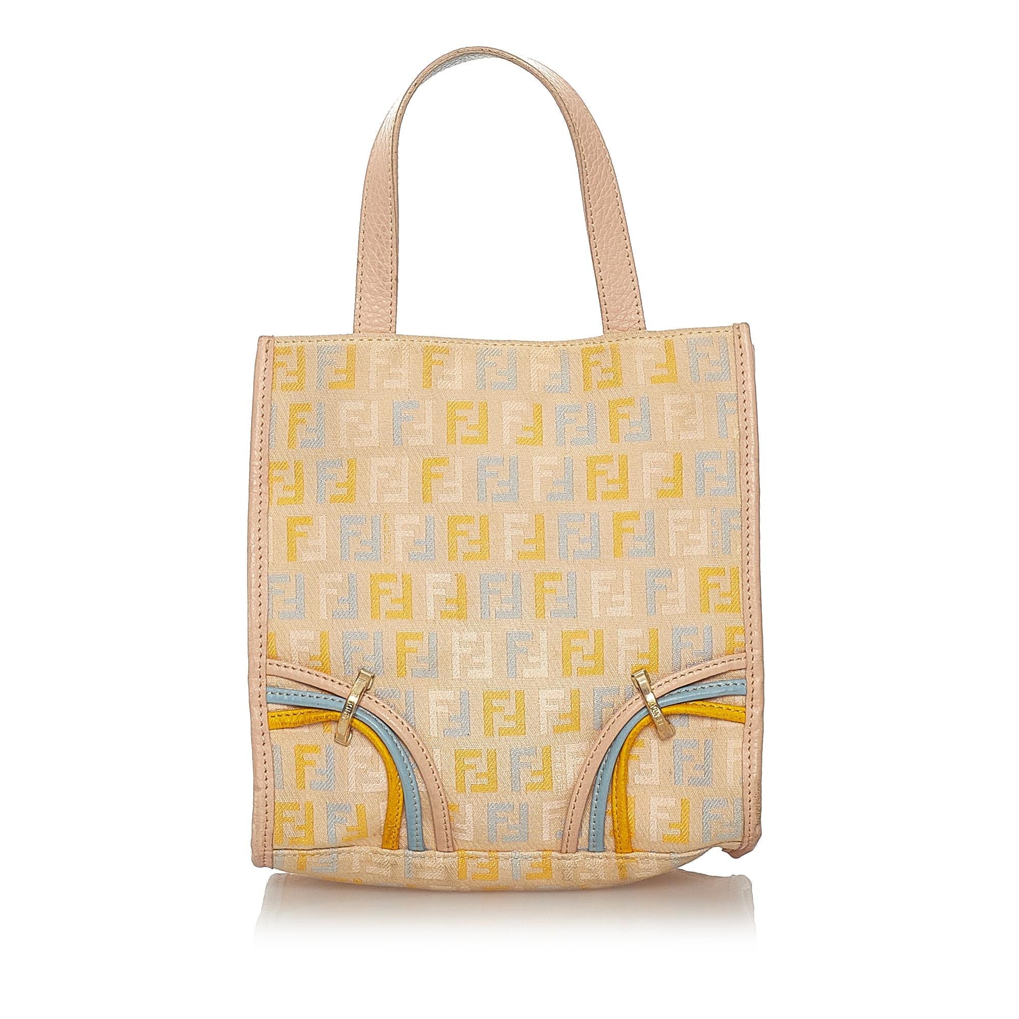 Fendi Zucchino Canvas Handbag (SHG-27279)