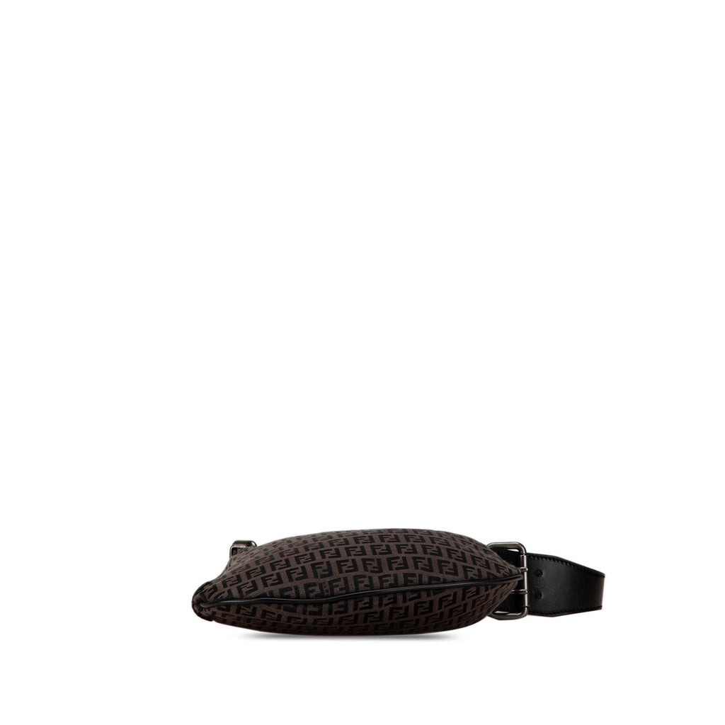 Fendi Zucchino Canvas Oyster Shoulder Bag (SHG-MyLE1w)