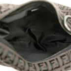 Fendi Zucchino Canvas Oyster Shoulder Bag (SHG-MyLE1w)