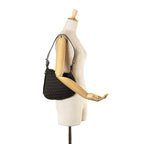 Fendi Zucchino Canvas Oyster Shoulder Bag (SHG-MyLE1w)