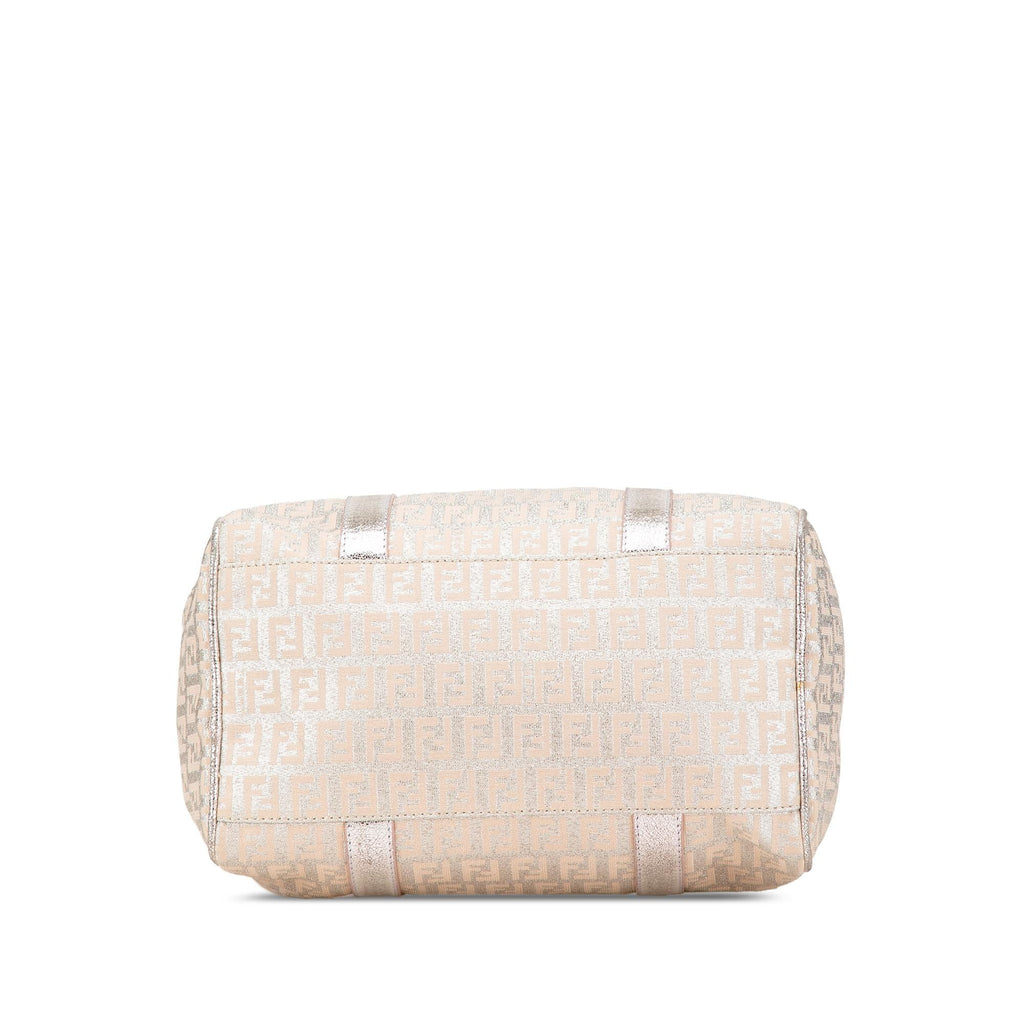 Fendi Zucchino Canvas Shine Bauletto Forever (SHG-bMkXTK)