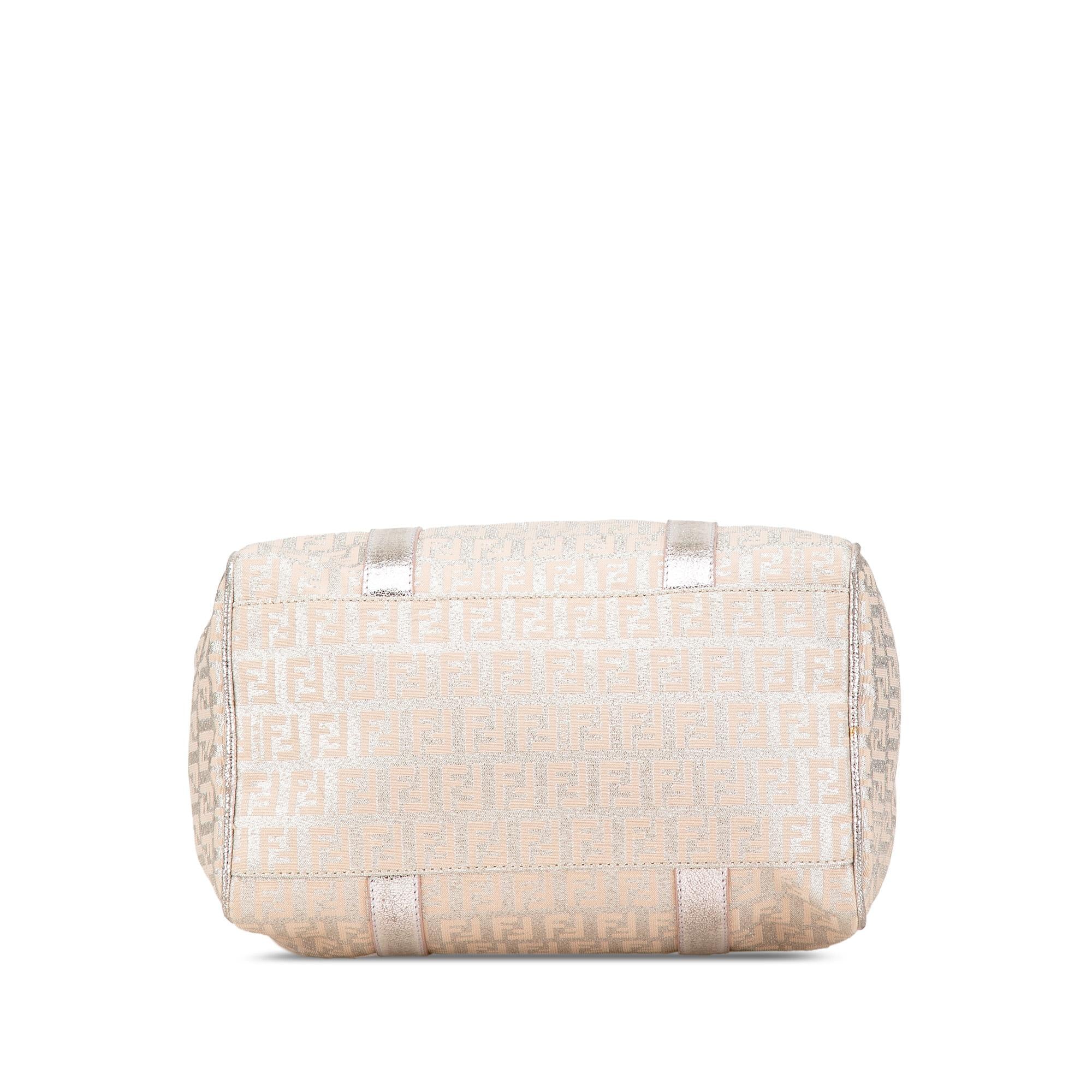 Fendi Zucchino Canvas Shine Bauletto Forever (SHG-bMkXTK)