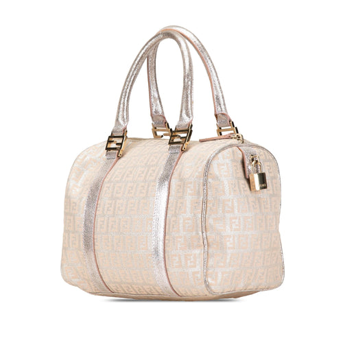 Fendi Zucchino Canvas Shine Bauletto Forever (SHG-bMkXTK)