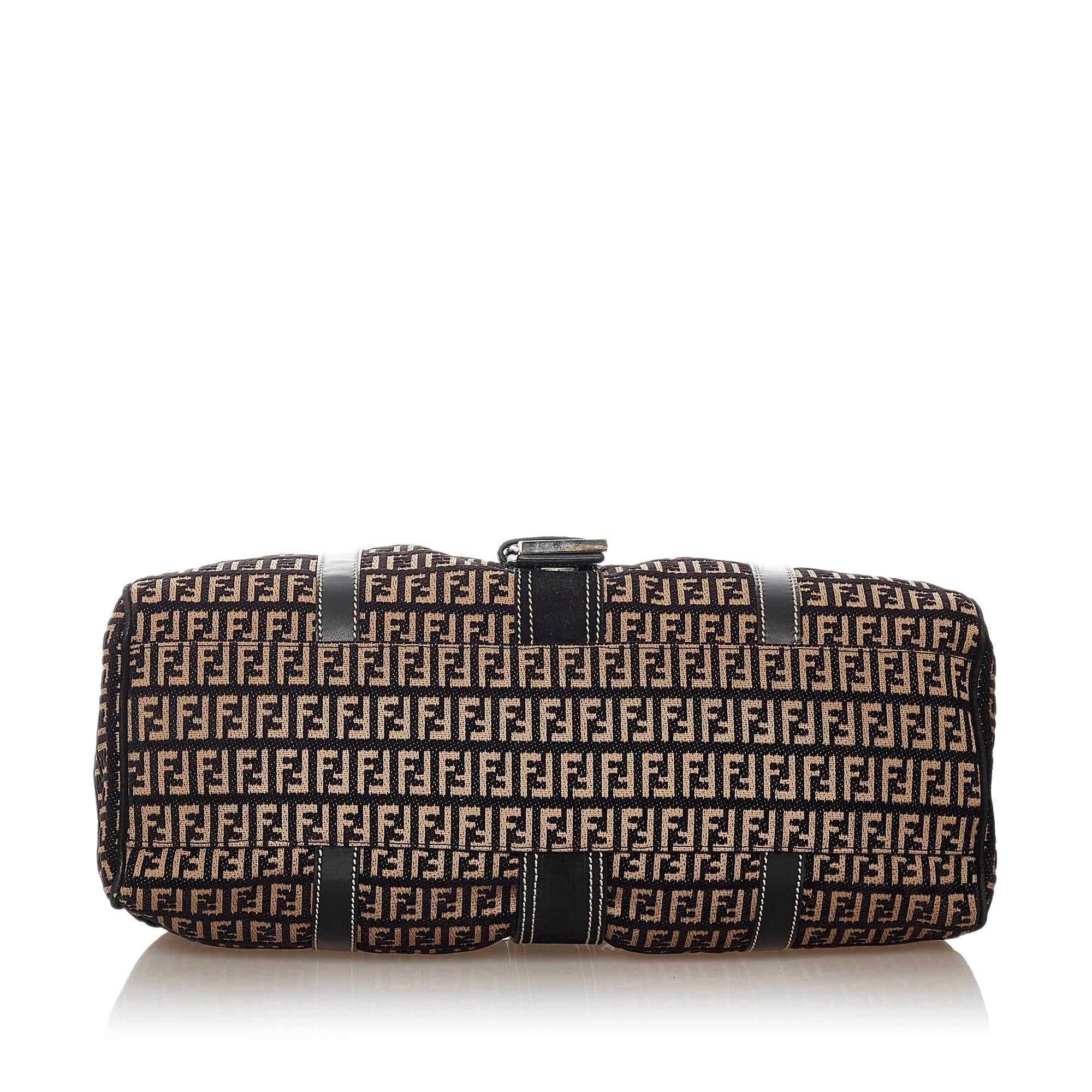 Fendi Zucchino Canvas Shoulder Bag (SHG-27820)
