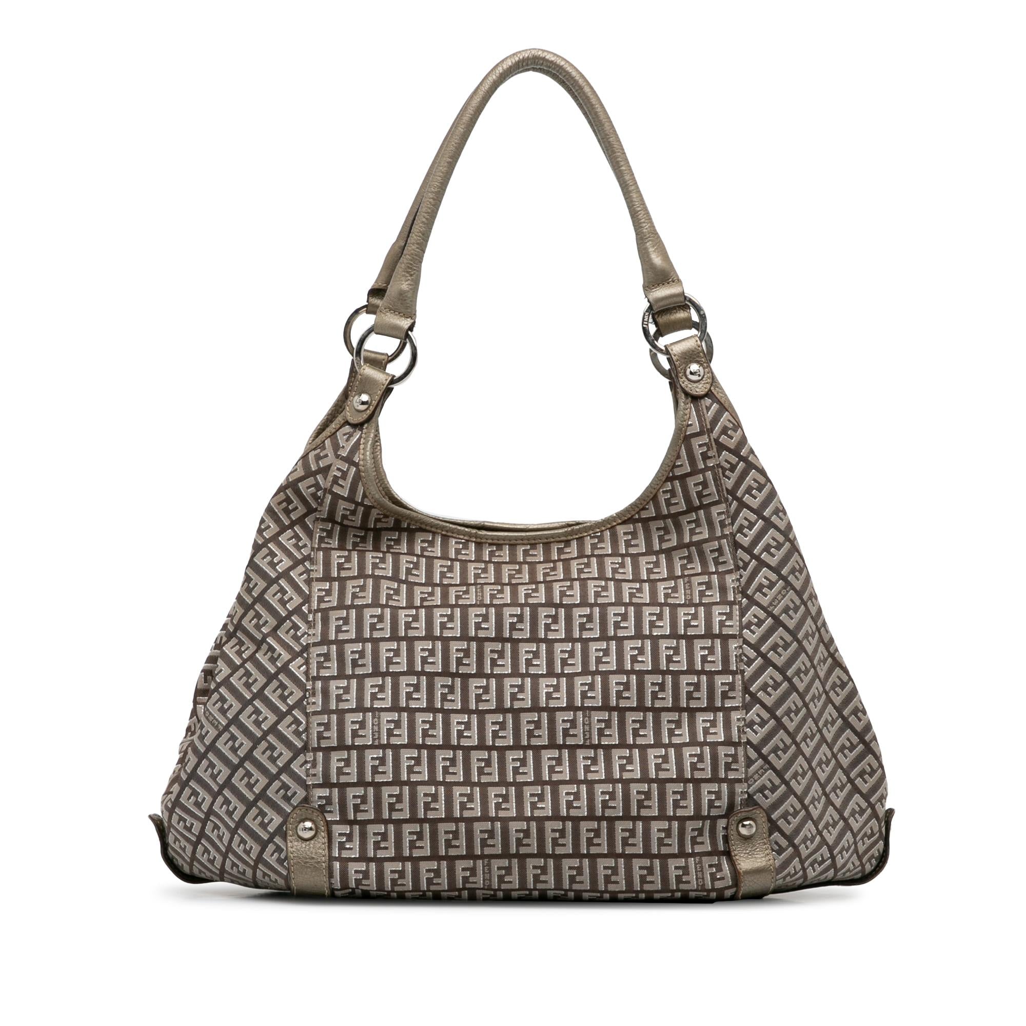 Fendi Zucchino Canvas Shoulder Bag (SHG-cQlAHb)