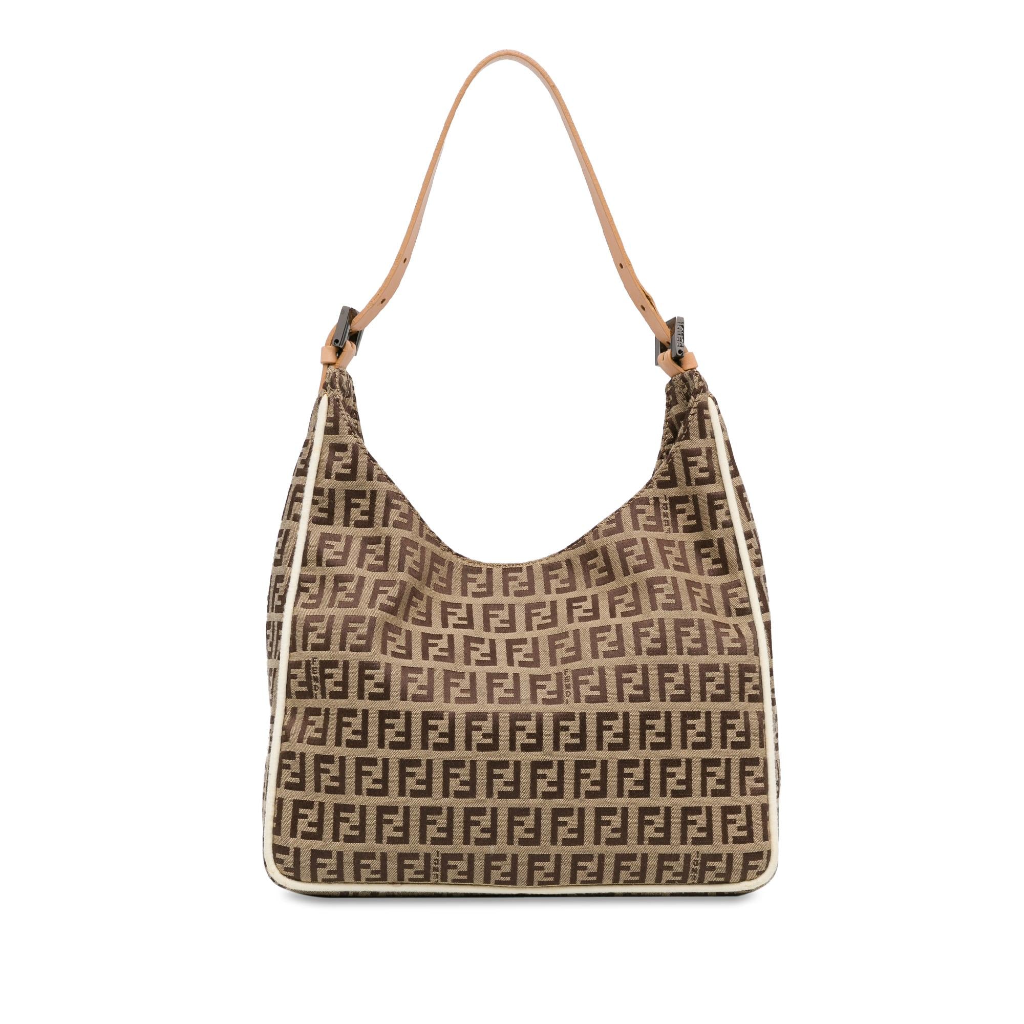 Fendi Zucchino Canvas Shoulder Bag (SHG-P19PFt)