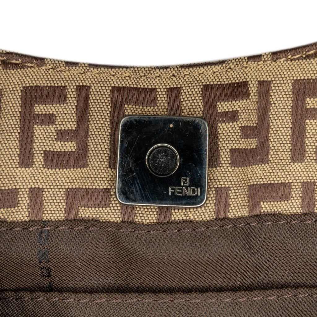 Fendi Zucchino Canvas Shoulder Bag (SHG-P19PFt)