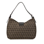 Fendi Zucchino Canvas Shoulder Bag (SHG-P7VQCL)
