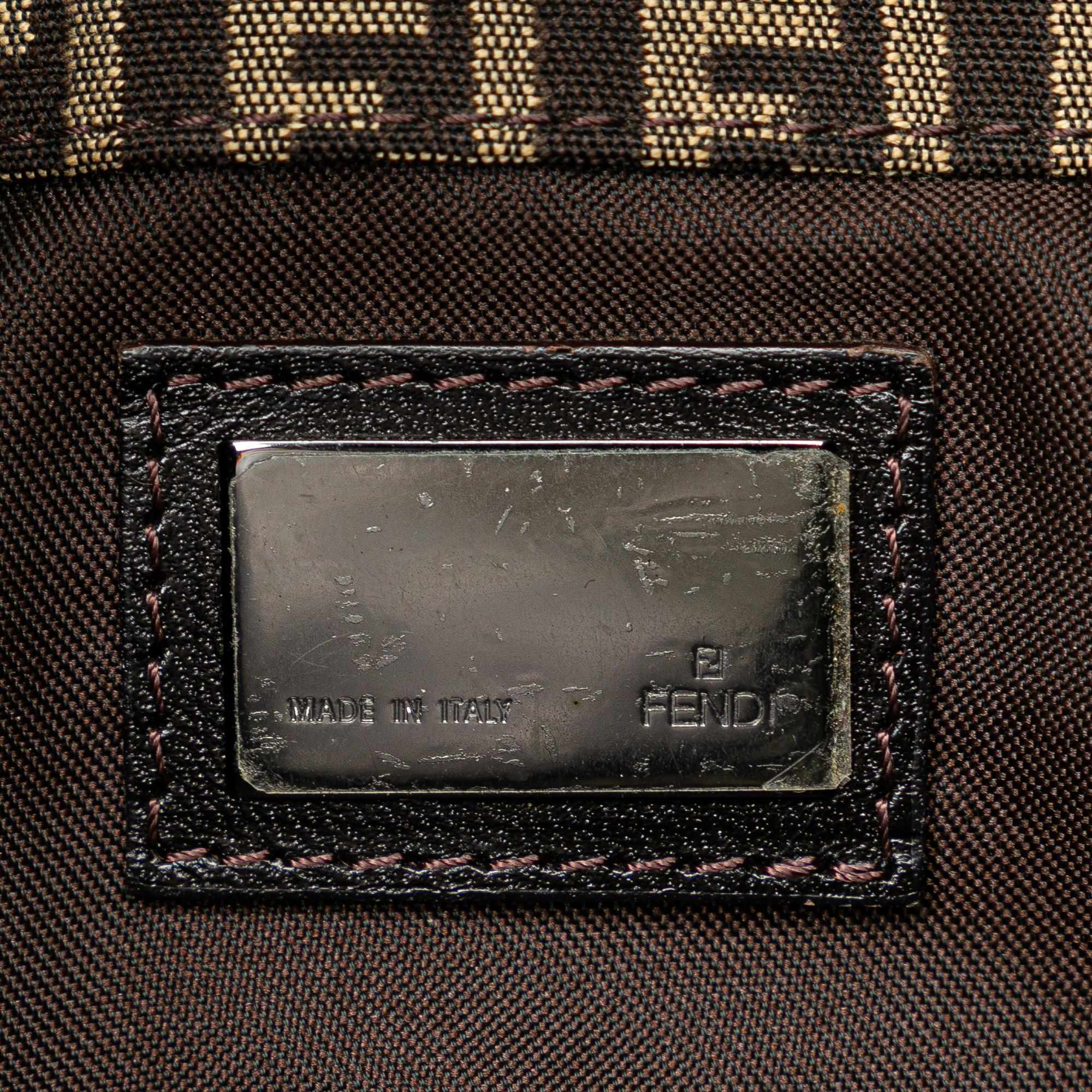 Fendi Zucchino Canvas Shoulder Bag (SHG-P7VQCL)