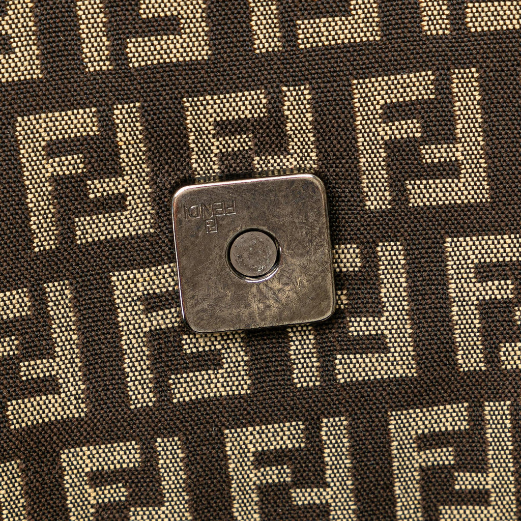 Fendi Zucchino Canvas Shoulder Bag (SHG-P7VQCL)