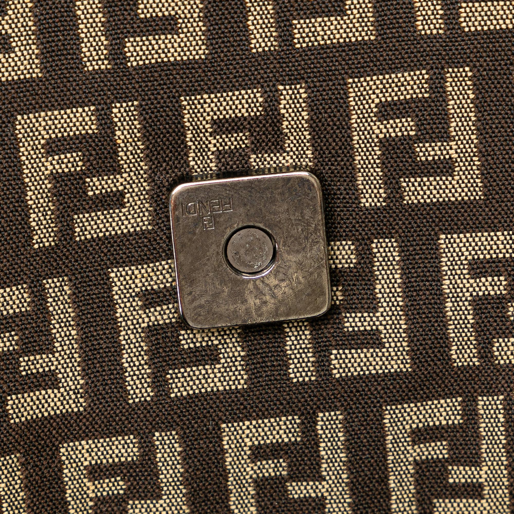 Fendi Zucchino Canvas Shoulder Bag (SHG-P7VQCL)