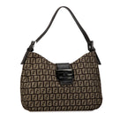 Fendi Zucchino Canvas Shoulder Bag (SHG-P7VQCL)