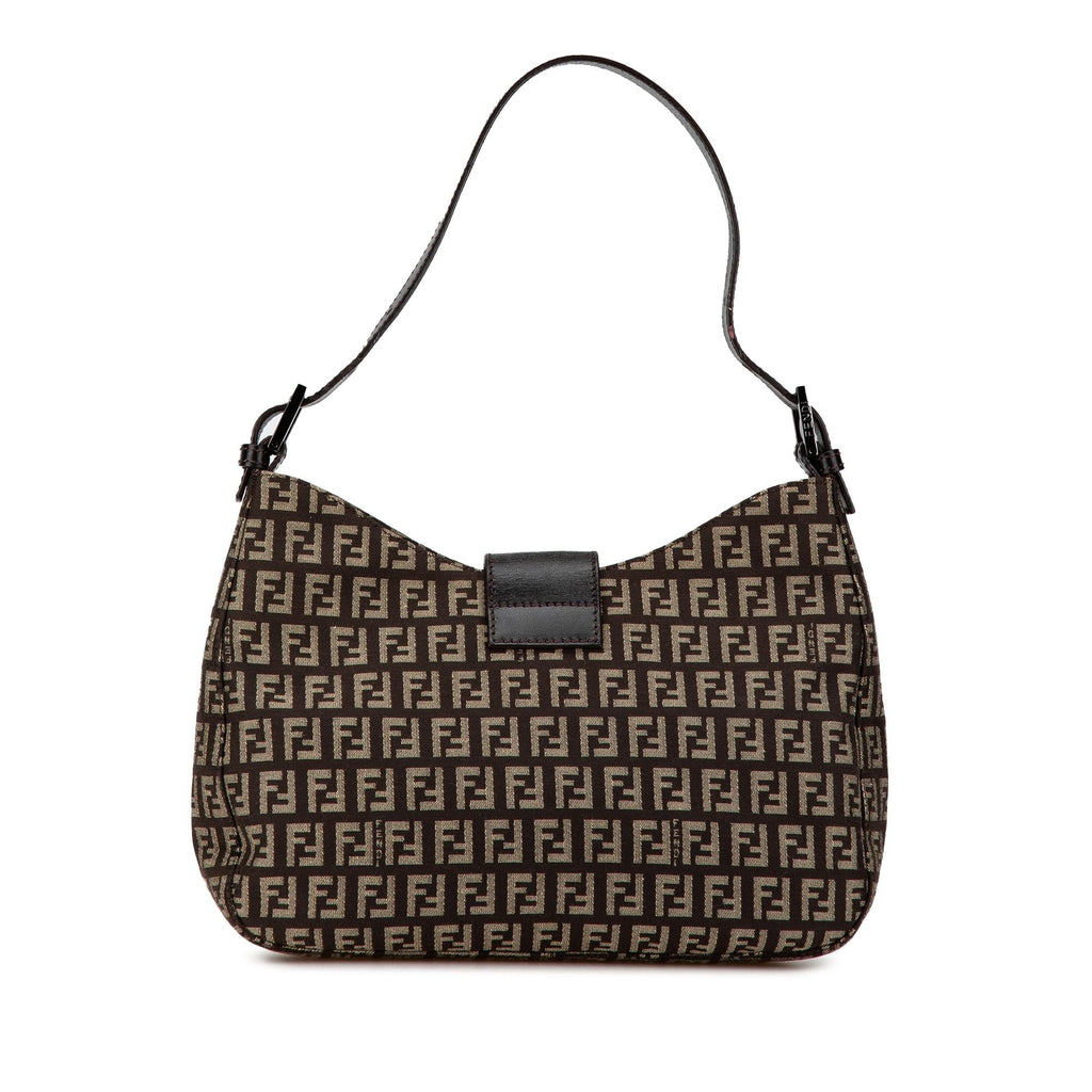 Fendi Zucchino Canvas Shoulder Bag (SHG-wxfU66)