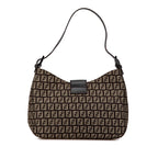Fendi Zucchino Canvas Shoulder Bag (SHG-wxfU66)
