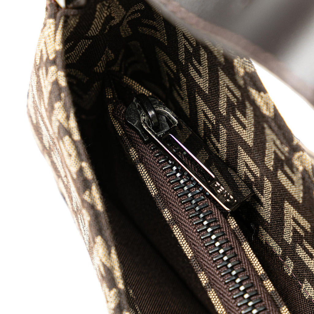 Fendi Zucchino Canvas Shoulder Bag (SHG-wxfU66)