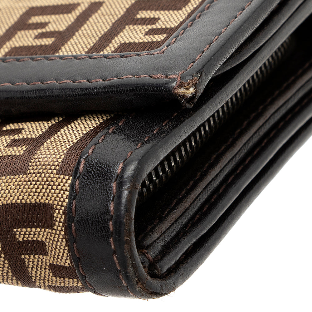 Fendi Zucchino Compact Wallet (SHF-19781)