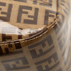 Fendi Zucchino Crystal Double Flap Shoulder Bag (SHG-wzAbEZ)