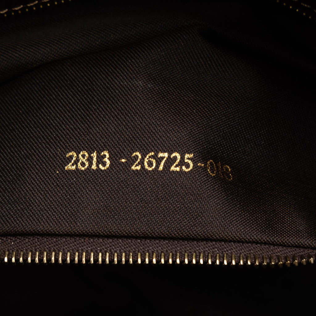 Fendi Zucchino Crystal Double Flap Shoulder Bag (SHG-wzAbEZ)