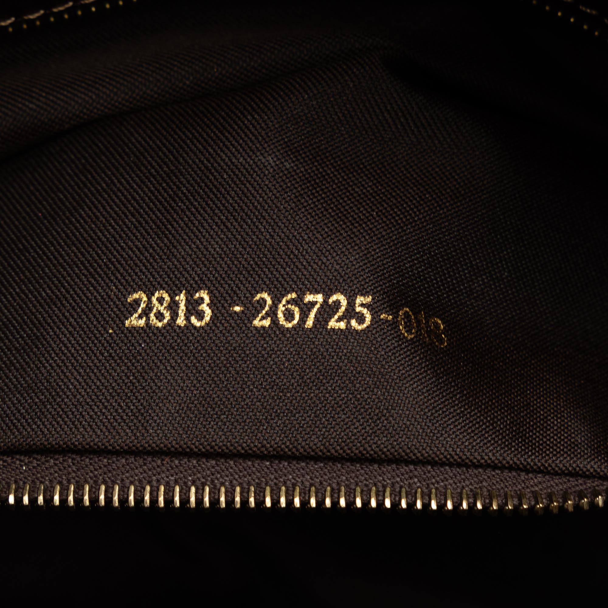 Fendi Zucchino Crystal Double Flap Shoulder Bag (SHG-wzAbEZ)