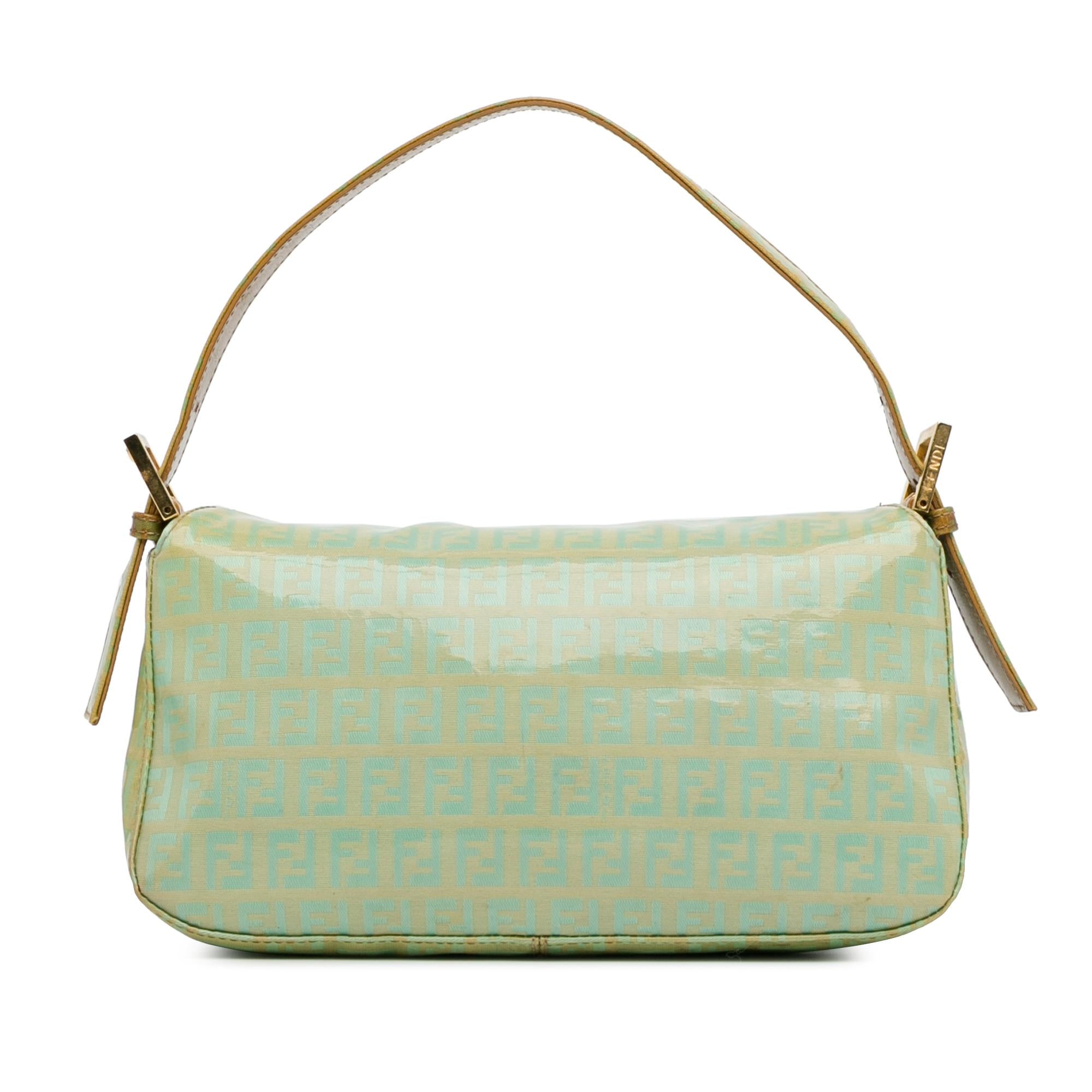 Fendi Zucchino Crystal Double Flap Shoulder Bag (SHG-OsinNf)
