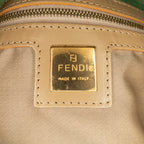 Fendi Zucchino Crystal Double Flap Shoulder Bag (SHG-OsinNf)