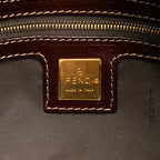 Fendi Zucchino Crystal Double Flap Shoulder Bag (SHG-gkfgVN)