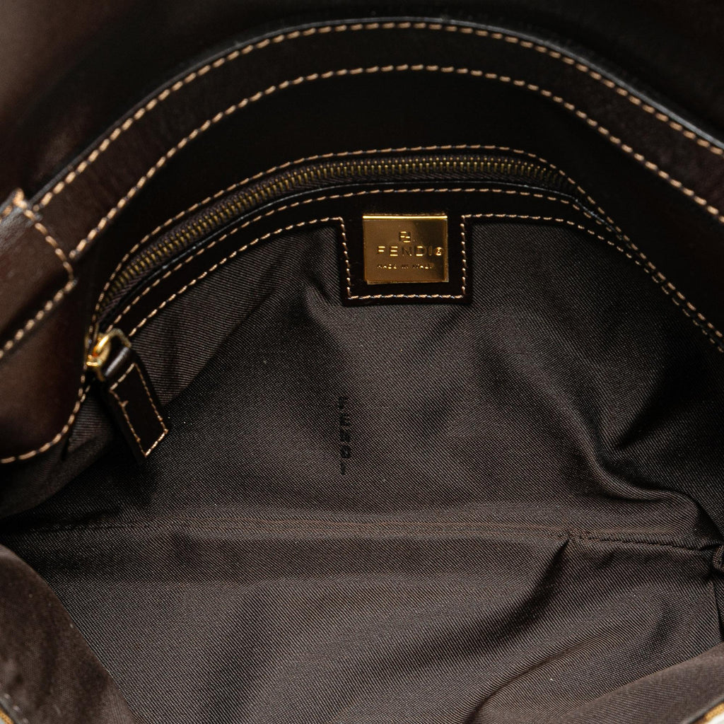 Fendi Zucchino Crystal Shoulder Bag (SHG-IbUEjk)