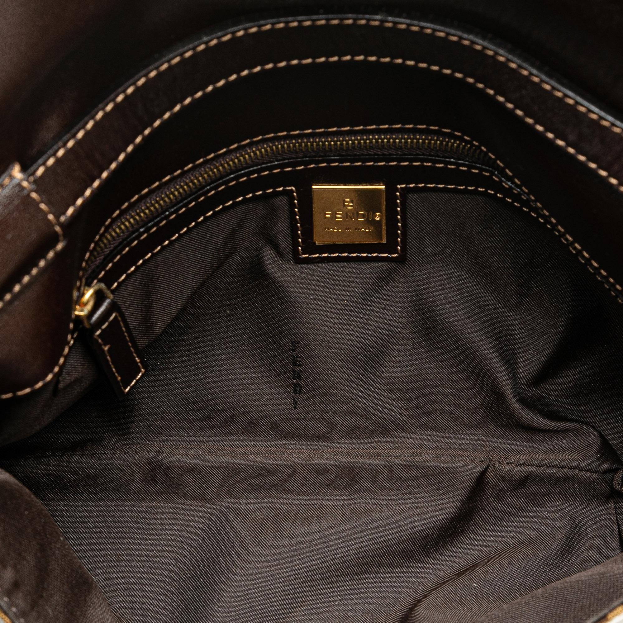Fendi Zucchino Crystal Shoulder Bag (SHG-IbUEjk)