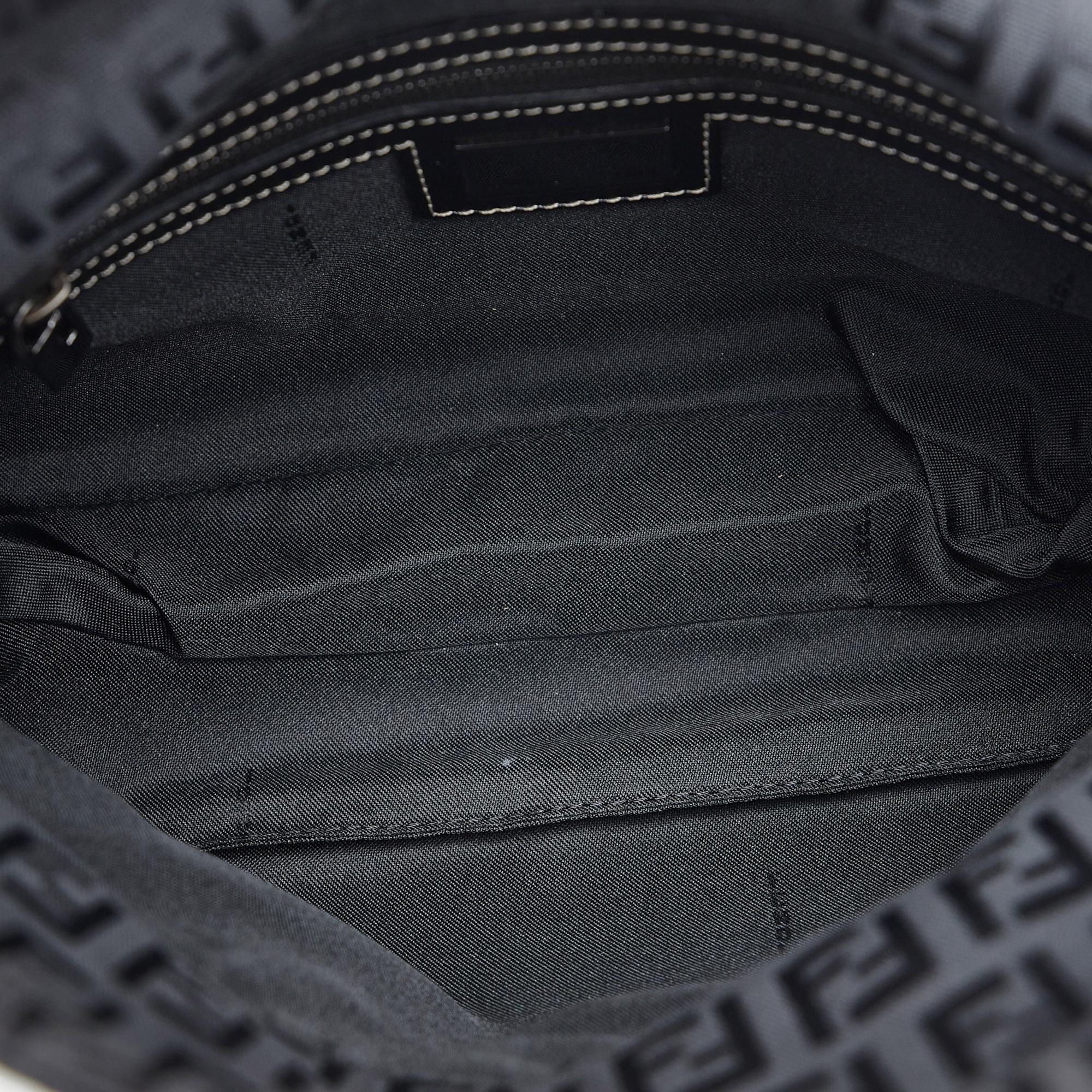 Fendi Zucchino Double Flap Baguette (SHG-1vyG7b)