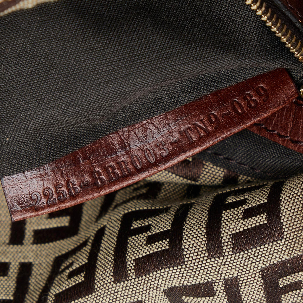 Fendi Zucchino Double Flap Baguette (SHG-du3Dv1)