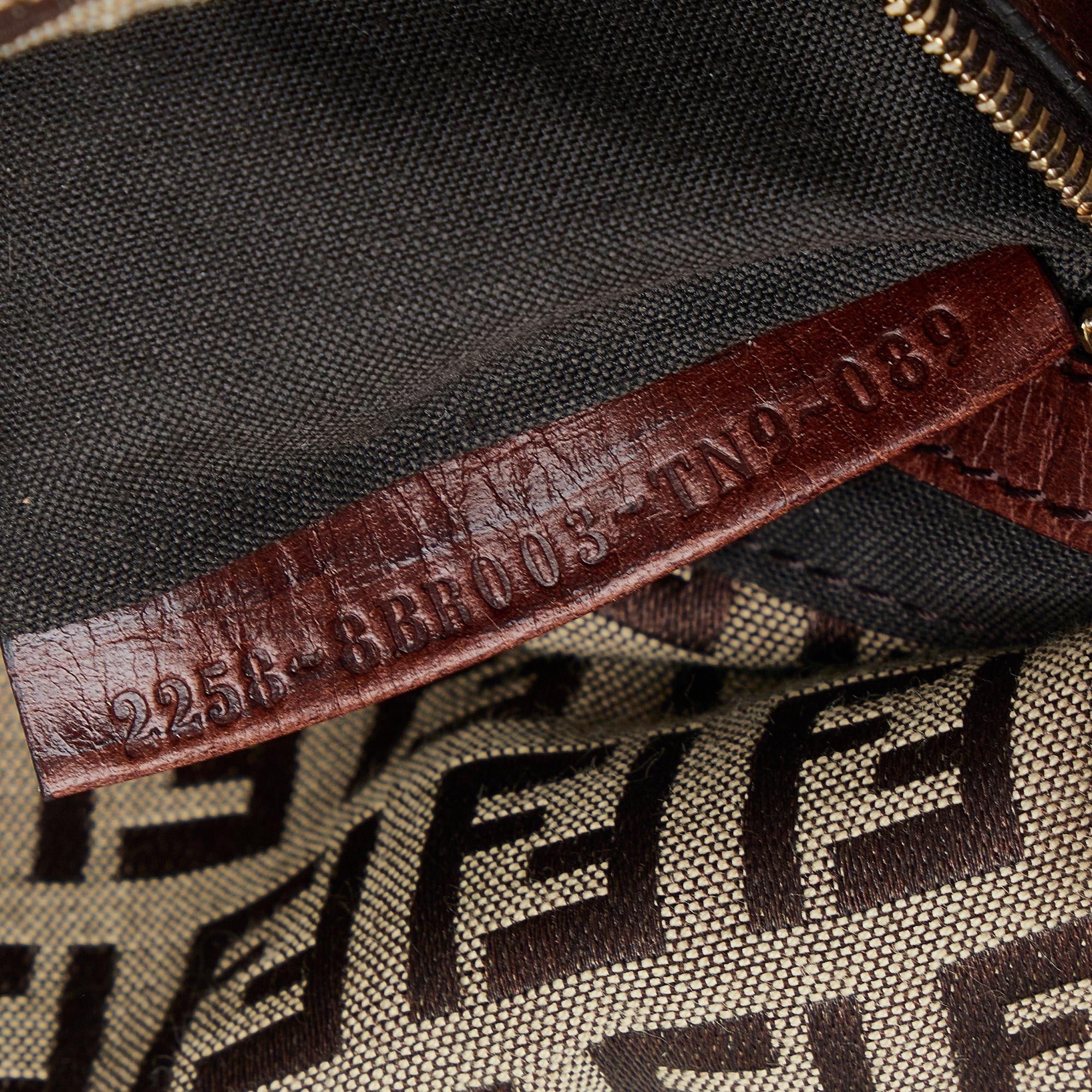 Fendi Zucchino Double Flap Baguette (SHG-du3Dv1)