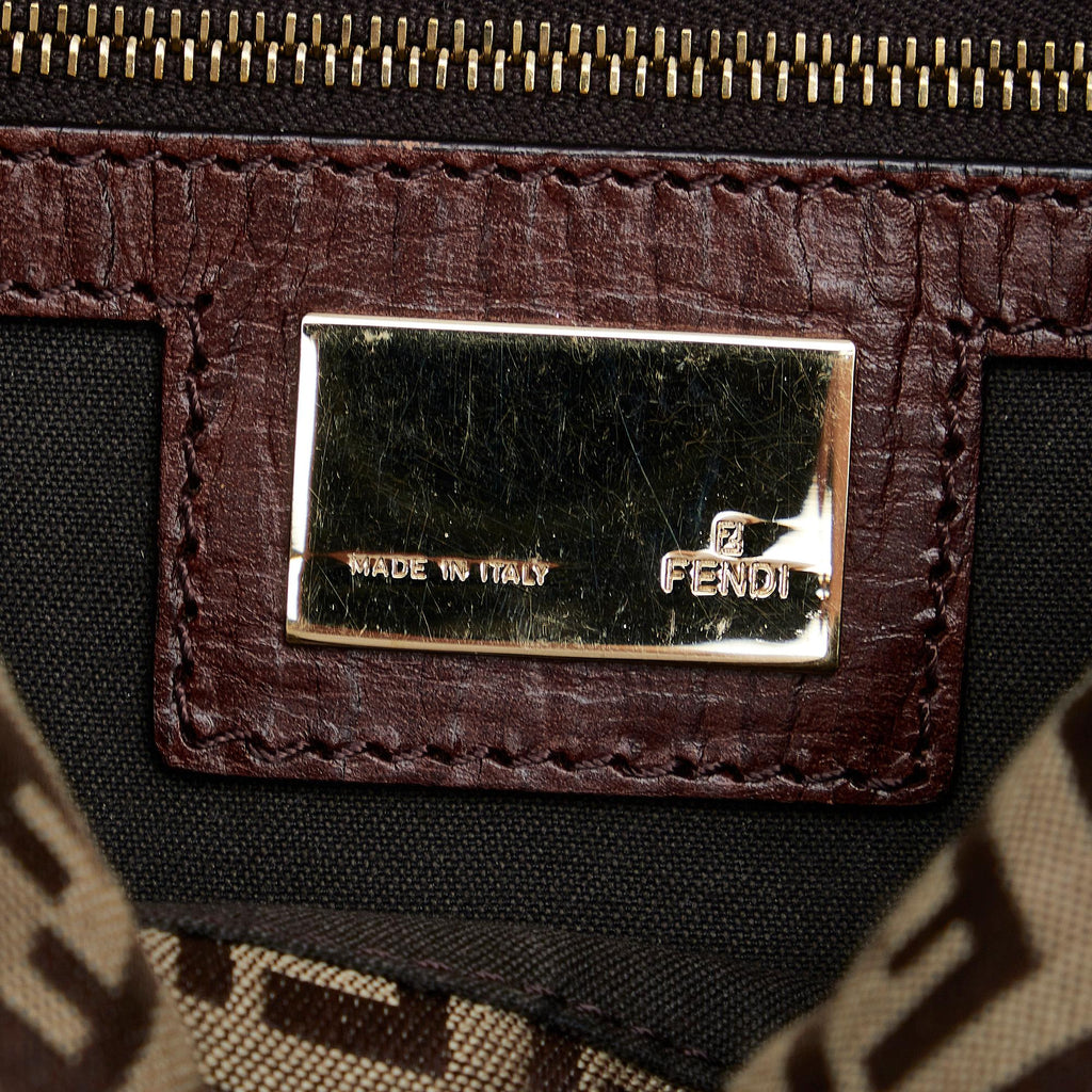 Fendi Zucchino Double Flap Baguette (SHG-du3Dv1)