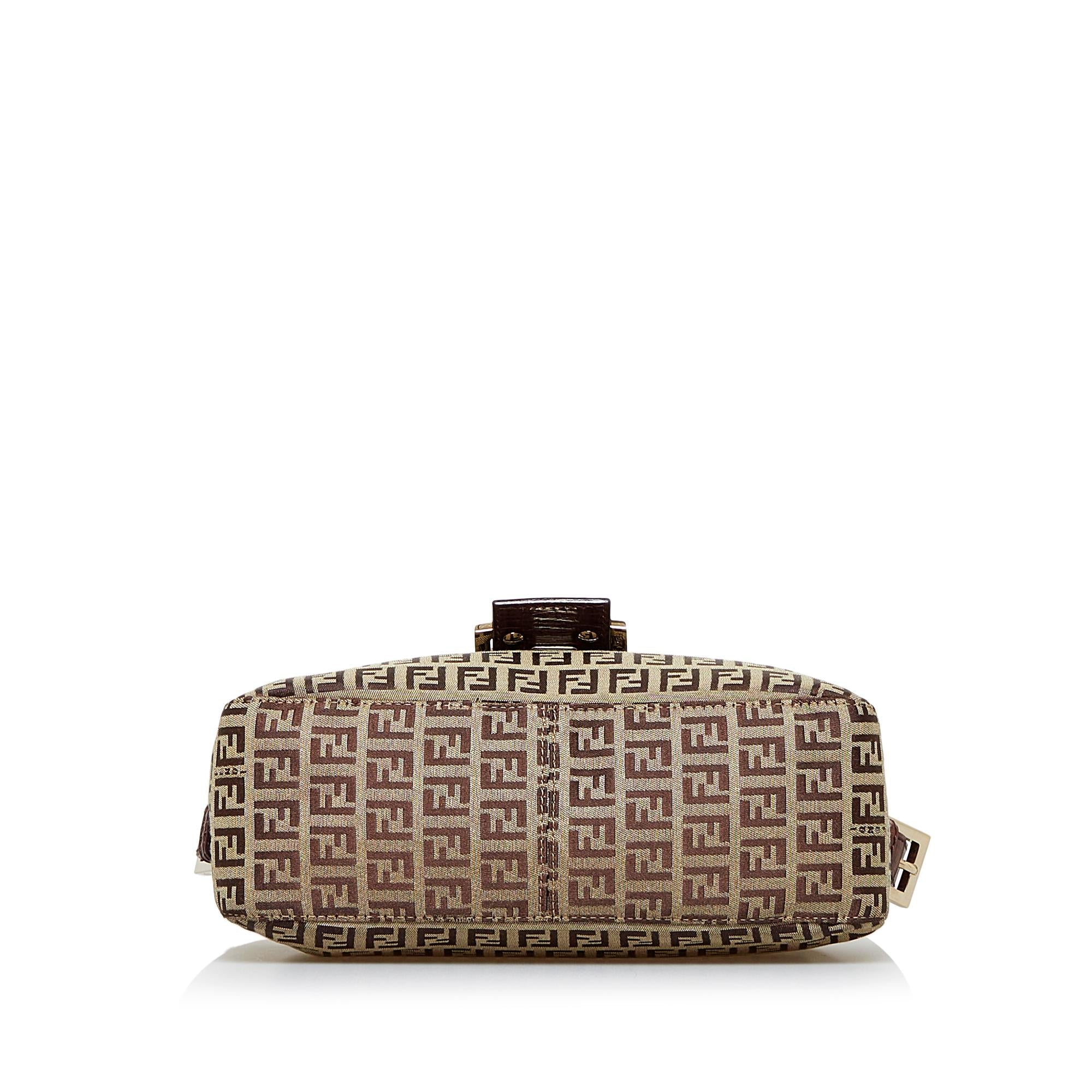 Fendi Zucchino Double Flap Baguette (SHG-940lup)
