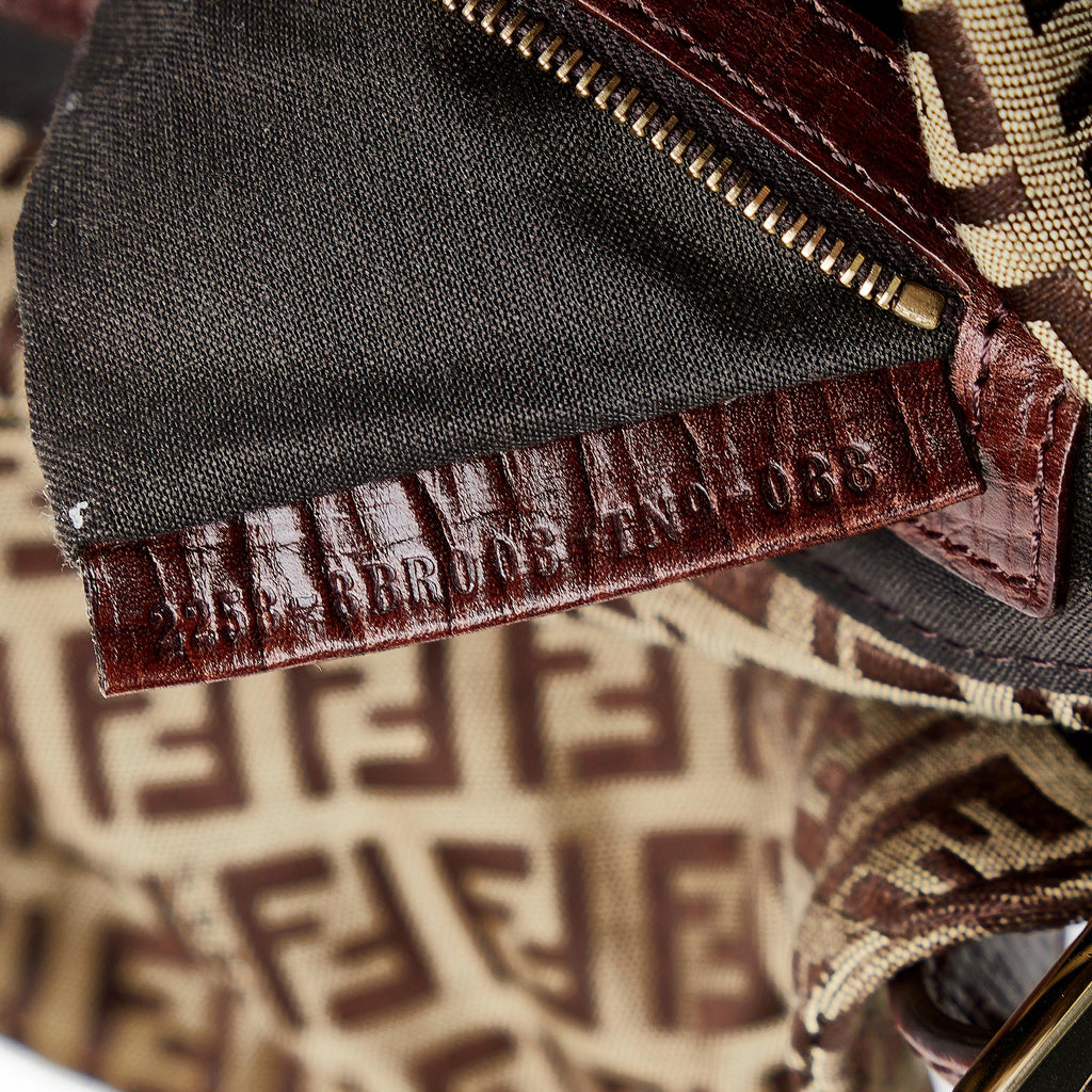 Fendi Zucchino Double Flap Baguette (SHG-940lup)