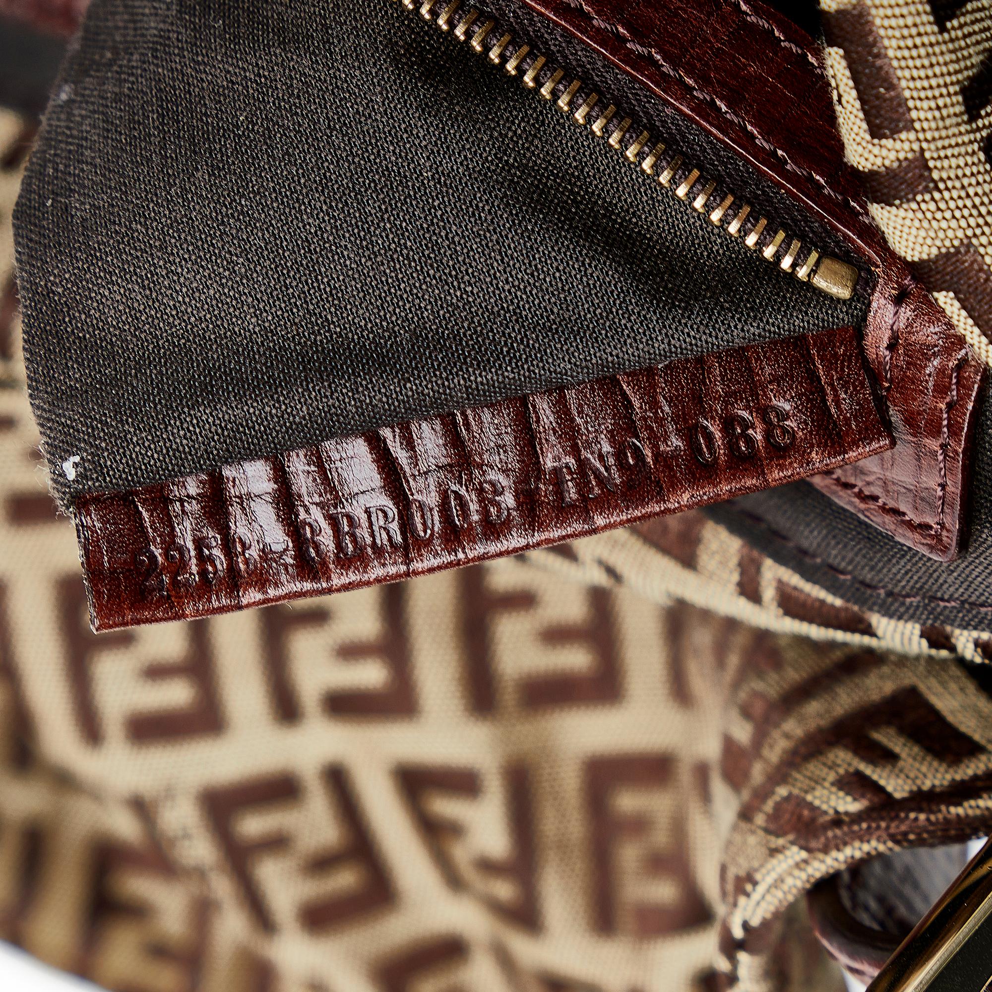 Fendi Zucchino Double Flap Baguette (SHG-940lup)