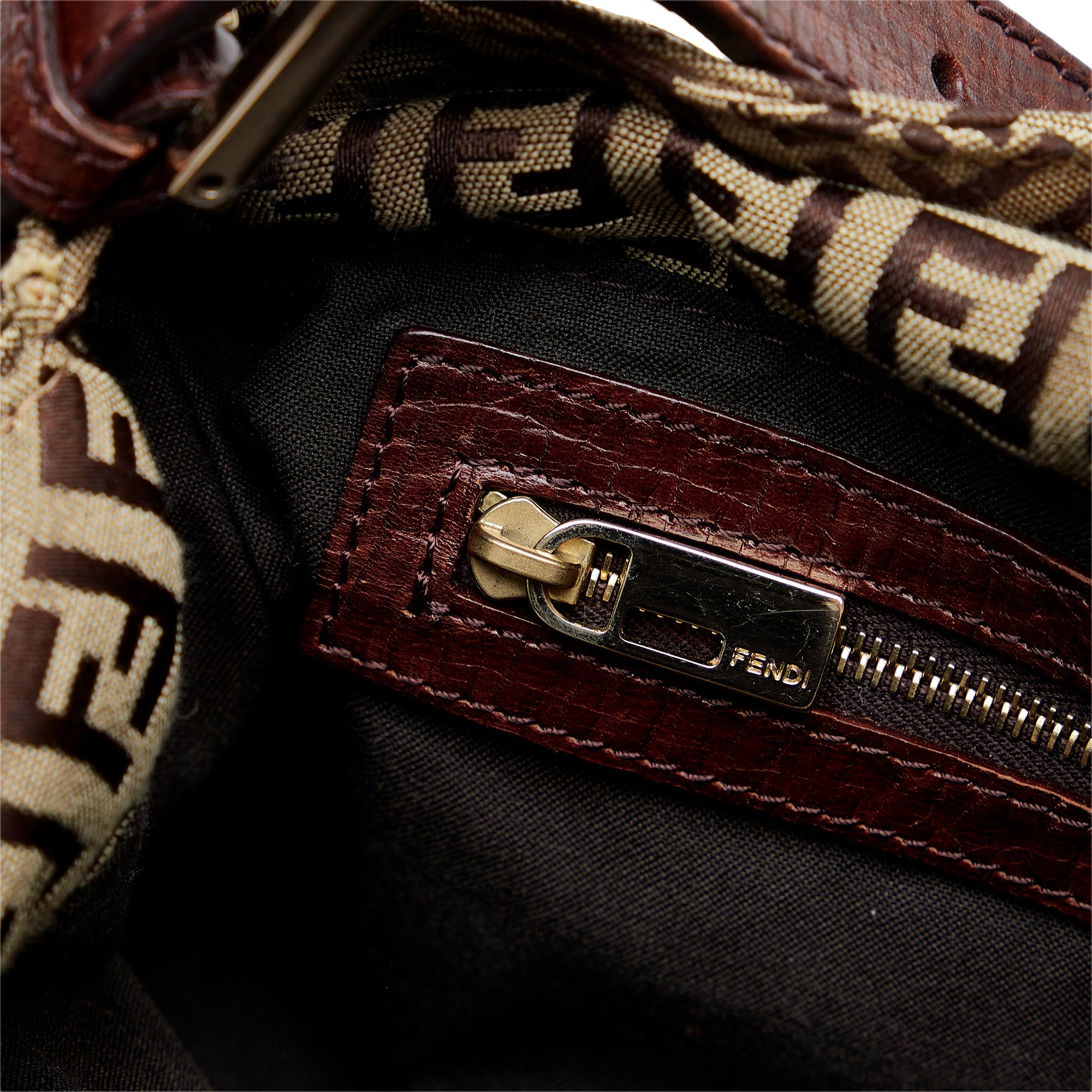 Fendi Zucchino Double Flap Baguette (SHG-940lup)