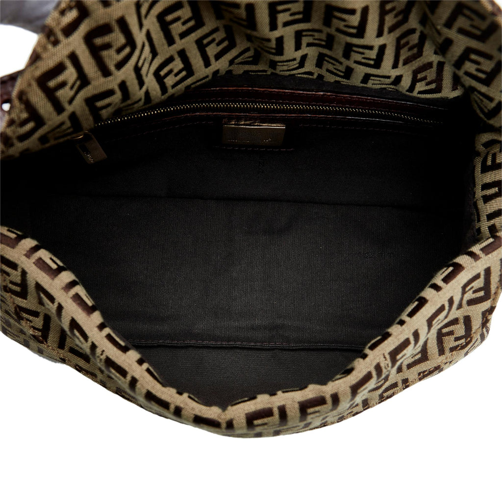 Fendi Zucchino Double Flap Baguette (SHG-940lup)