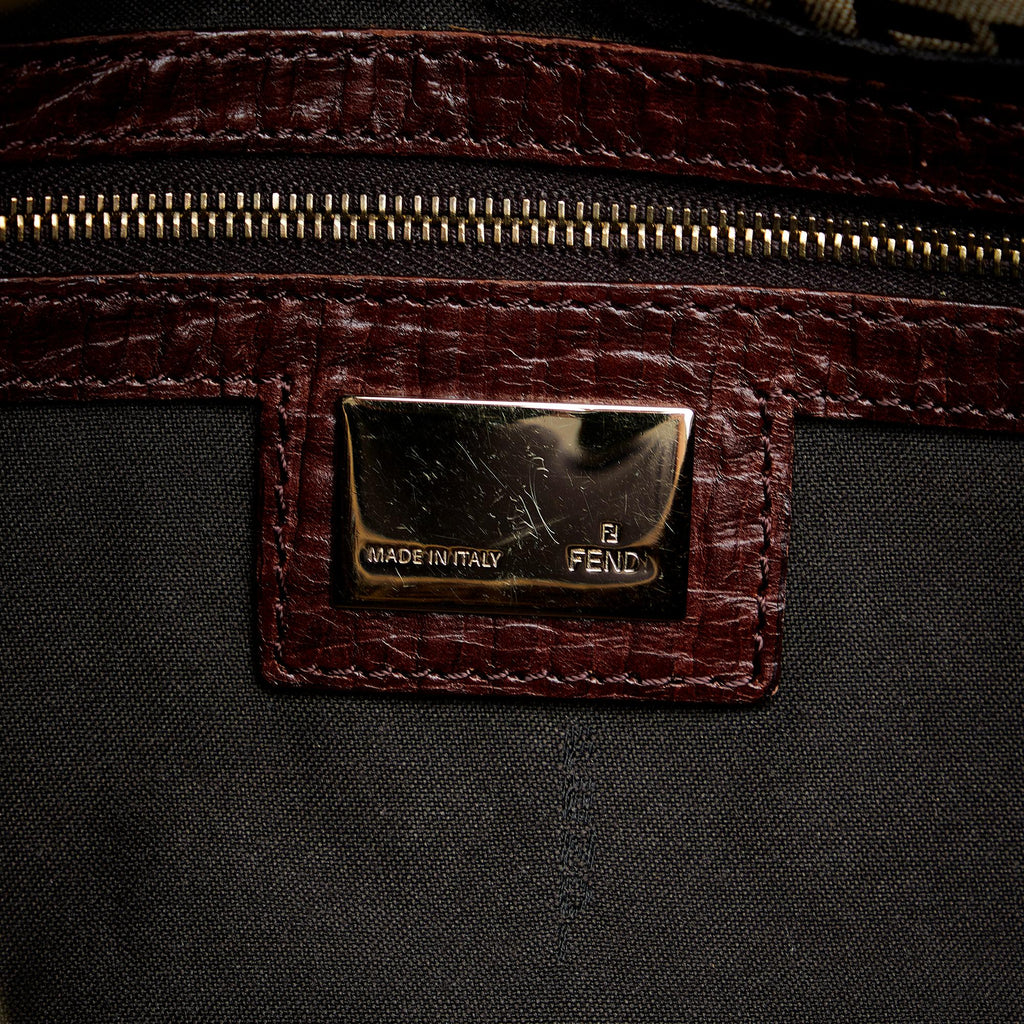 Fendi Zucchino Double Flap Baguette (SHG-940lup)