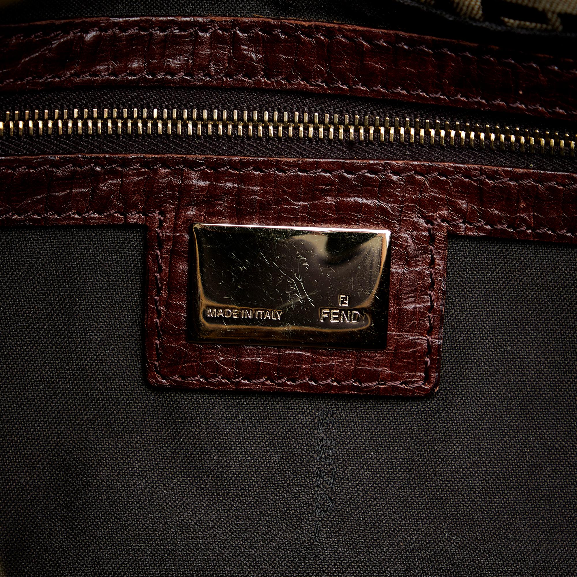 Fendi Zucchino Double Flap Baguette (SHG-940lup)