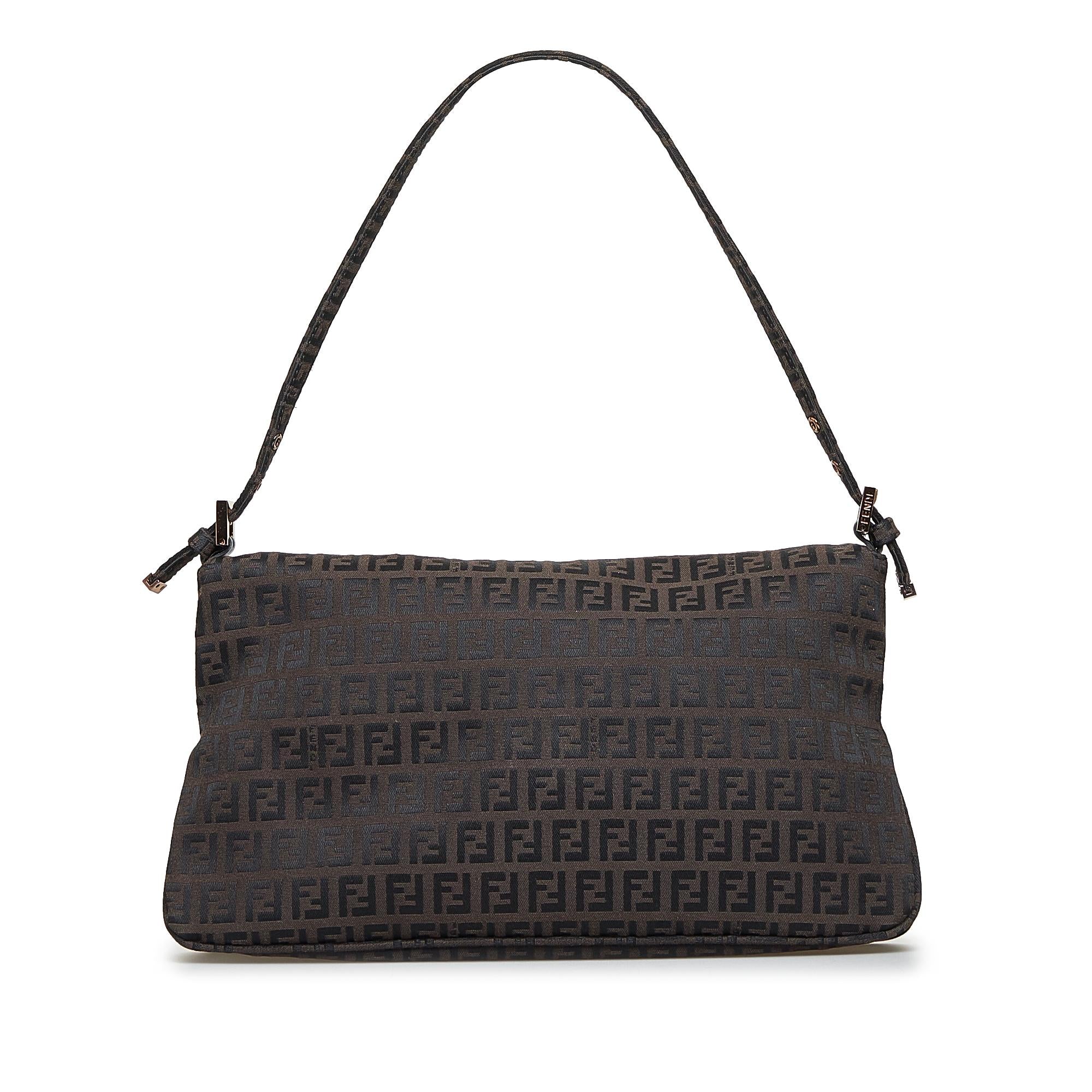 Fendi Zucchino Double Flap Baguette (SHG-RIWGfn)